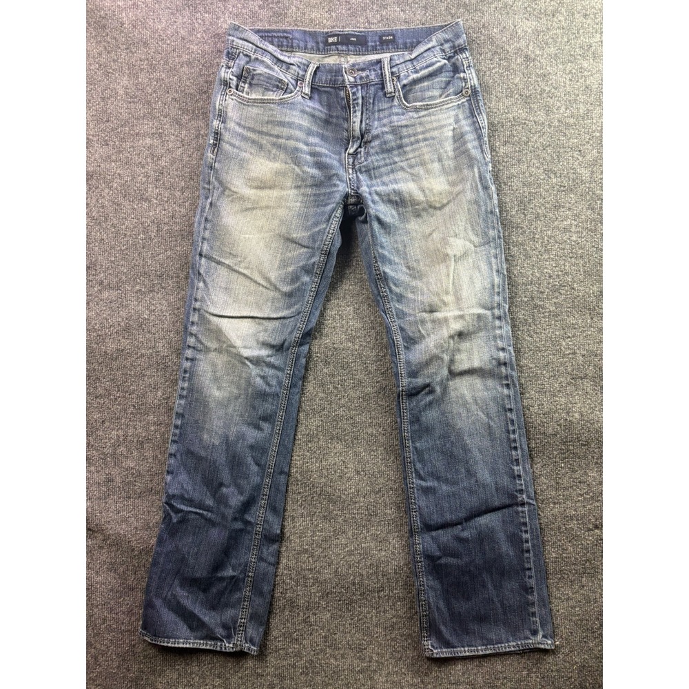 BKE Jake Jeans Mens 31x34 Blue Straight Leg Medium Wash Denim Stretch